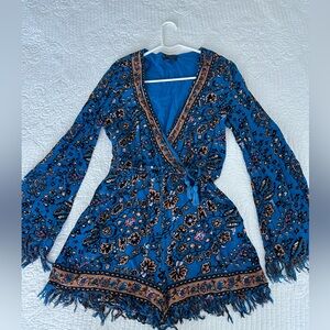 Long sleeve romper - Blue